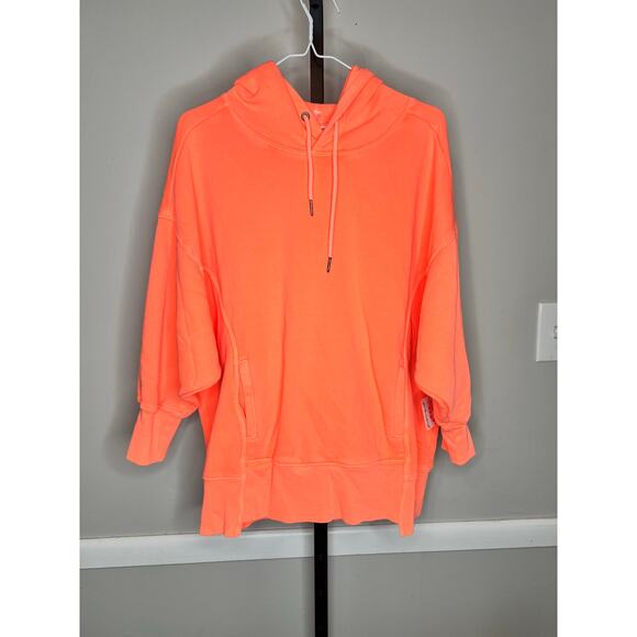Free People Sprint to the Finish Hoodie Hot Watermelon Women's Size XS NWT - Picture 3 of 7